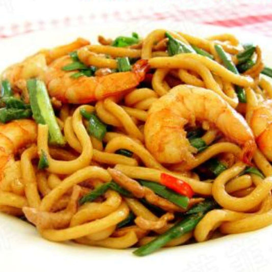 tallarines con gambas