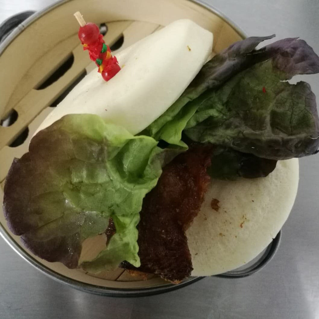 pao clip de pato frito crujiente