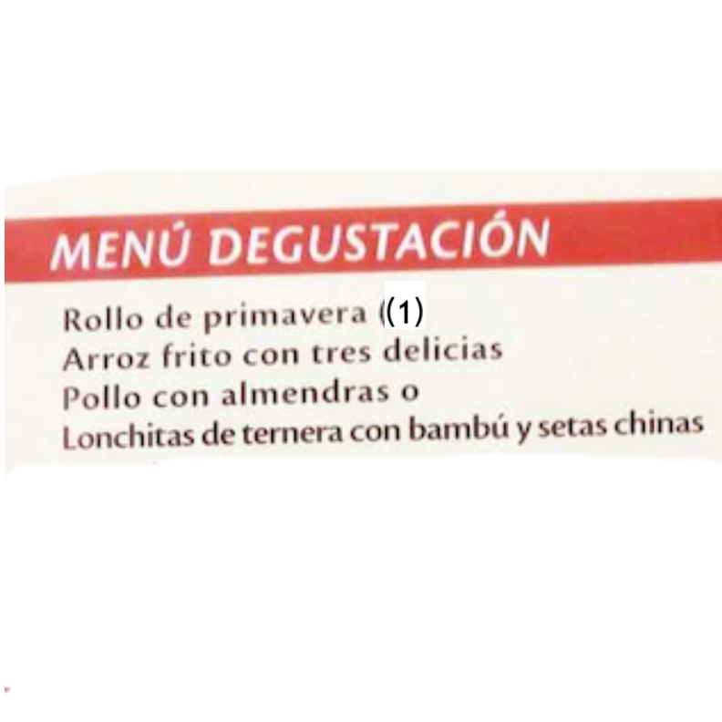 menú degustación