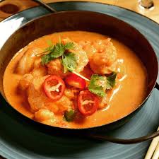 gambas al curry rojo tailandes